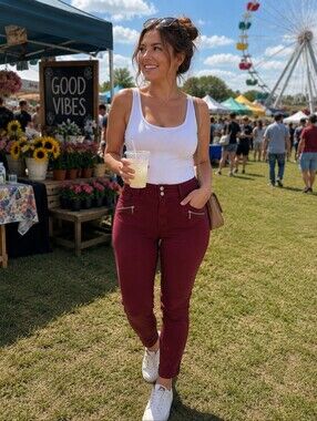 NWT Penningtons Burgundy Jeggings – Size 14P